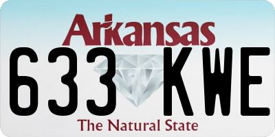 AR license plate 633KWE