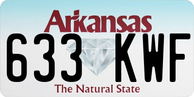 AR license plate 633KWF