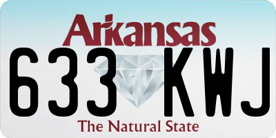 AR license plate 633KWJ