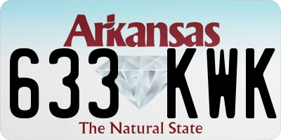 AR license plate 633KWK