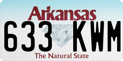 AR license plate 633KWM