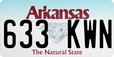 AR license plate 633KWN