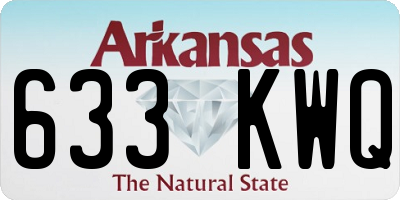 AR license plate 633KWQ