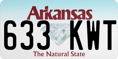 AR license plate 633KWT