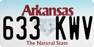 AR license plate 633KWV