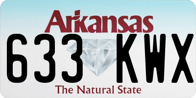 AR license plate 633KWX
