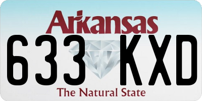 AR license plate 633KXD