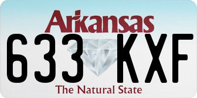 AR license plate 633KXF