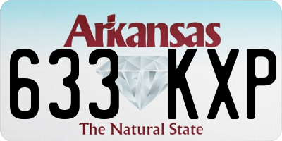 AR license plate 633KXP