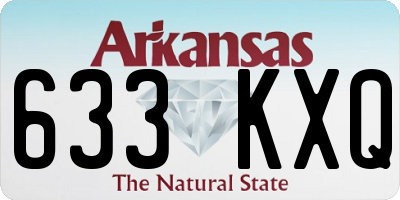 AR license plate 633KXQ
