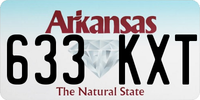 AR license plate 633KXT