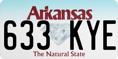 AR license plate 633KYE