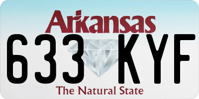 AR license plate 633KYF