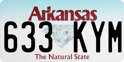 AR license plate 633KYM