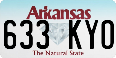 AR license plate 633KYO