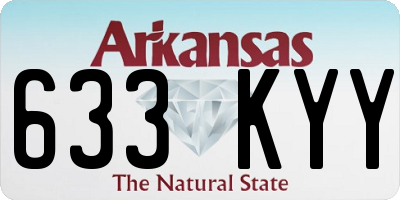 AR license plate 633KYY