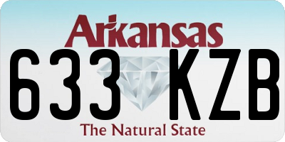 AR license plate 633KZB