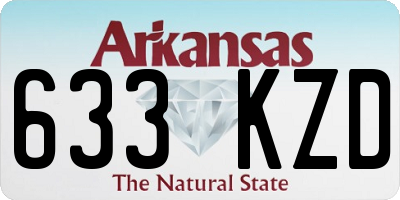 AR license plate 633KZD