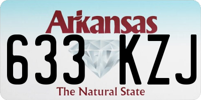 AR license plate 633KZJ