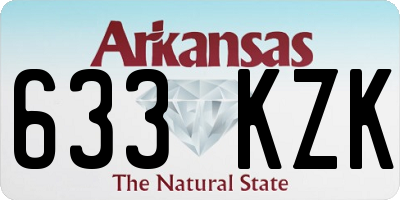 AR license plate 633KZK