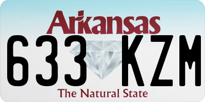 AR license plate 633KZM