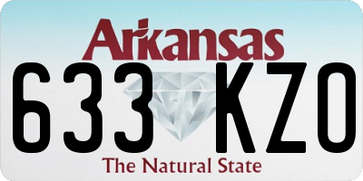 AR license plate 633KZO