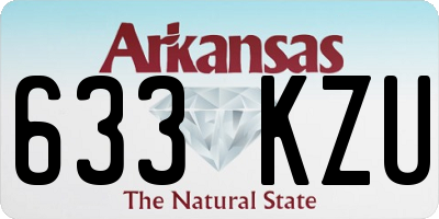AR license plate 633KZU