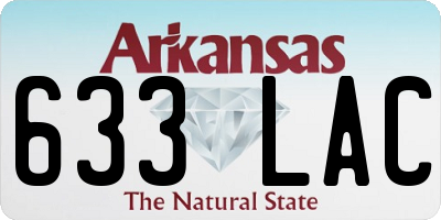 AR license plate 633LAC