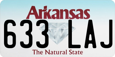 AR license plate 633LAJ