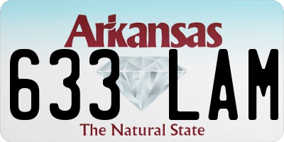 AR license plate 633LAM