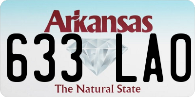 AR license plate 633LAO