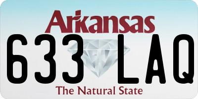 AR license plate 633LAQ
