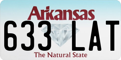 AR license plate 633LAT