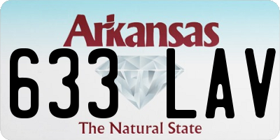 AR license plate 633LAV