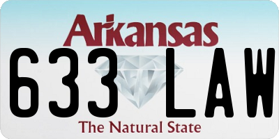 AR license plate 633LAW