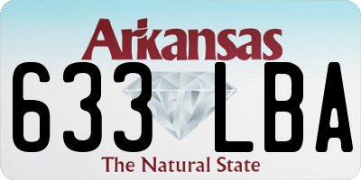 AR license plate 633LBA
