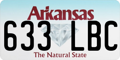 AR license plate 633LBC