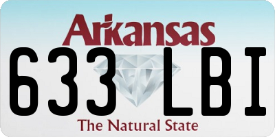 AR license plate 633LBI