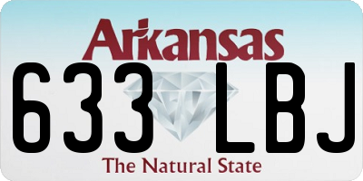 AR license plate 633LBJ