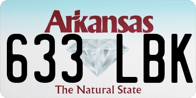 AR license plate 633LBK
