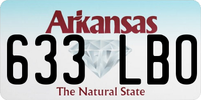 AR license plate 633LBO