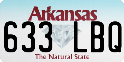 AR license plate 633LBQ