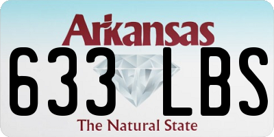 AR license plate 633LBS