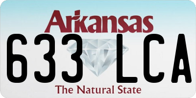 AR license plate 633LCA