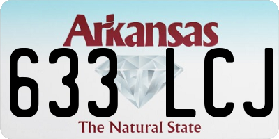AR license plate 633LCJ