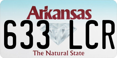 AR license plate 633LCR