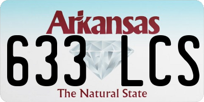 AR license plate 633LCS