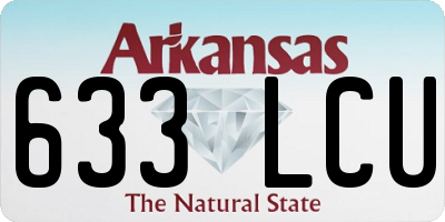 AR license plate 633LCU