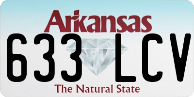 AR license plate 633LCV
