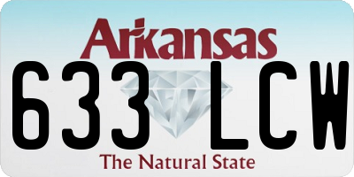 AR license plate 633LCW